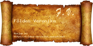 Földes Veronika névjegykártya