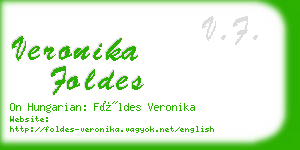 veronika foldes business card